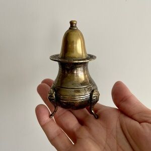 Vintage Antique Silver Plated Brass Salt Shaker